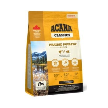 Opakowanie suchej karmy z kurczakiem i jajami dla psa