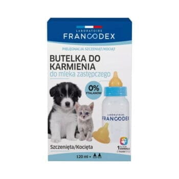 Butelka do karmienia szczeniąt i kociąt 120 ml + dwa smoczki