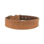 Trixie | Obroża dla psa z grubej skóry (brązowa) | M: 38-47cm/40mm - obrazek 3