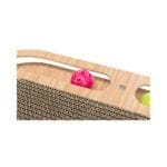 Drapak kartonowy z zabawkami dla kota