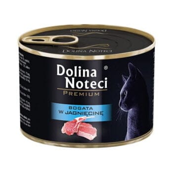 Puszka mokrej karmy z jagnięciną dla kota