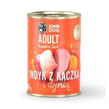 Puszka mokrej karmy z indykiem i kaczką dla psa