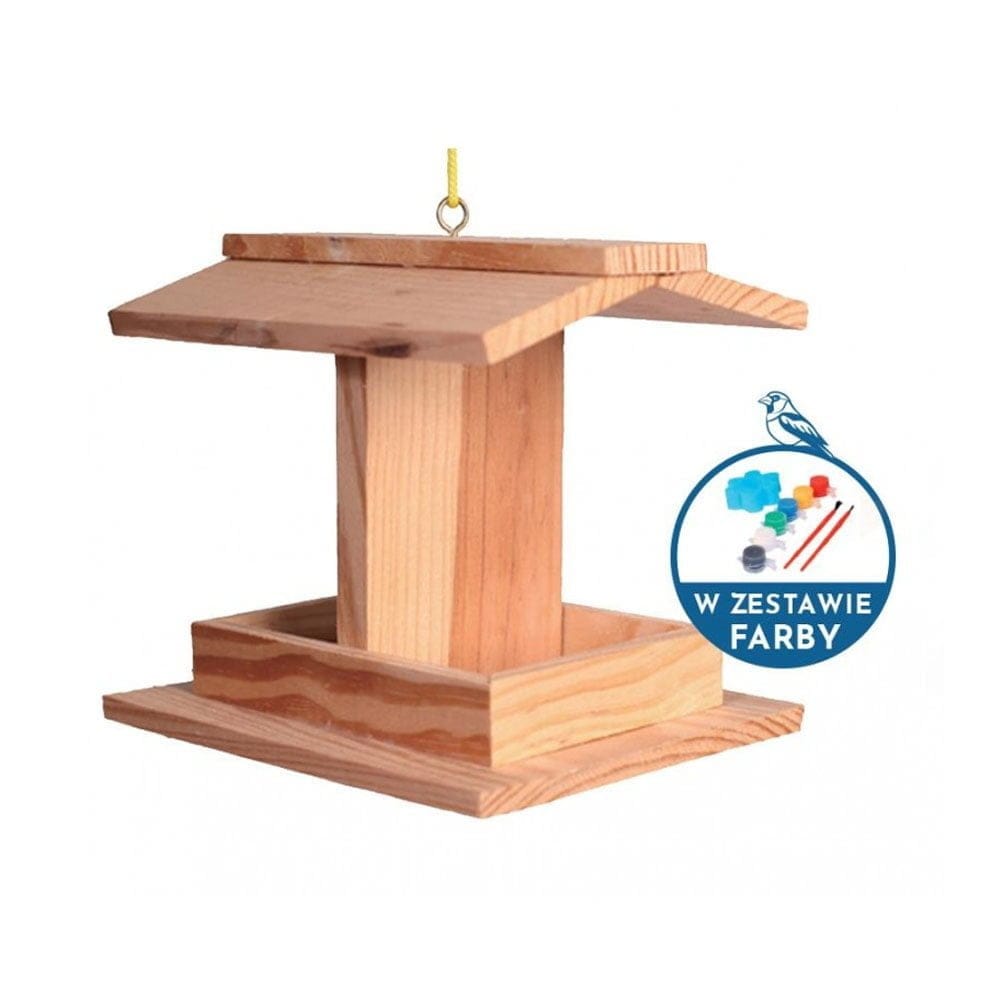 Drewniany karmnik dla ptaków
