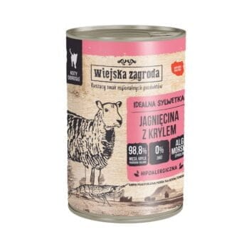 Puszka karmy mokrej dla kota dorosłego o smaku jagnięciny z krylem