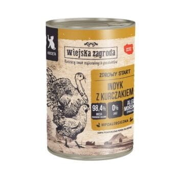 Puszka karmy mokrej dla kociąt o smaku indyka z kurczakiem