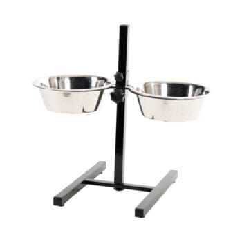 Stojak regulowany z miskami