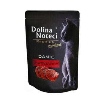 Saszetka mokrej karmy z wołowiną dla kota dorosłego