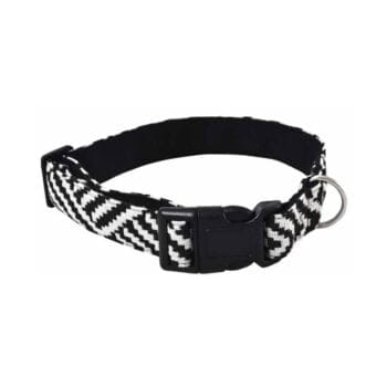 Biało czarna obroża dla psa