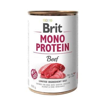 Puszka mokrej karmy z wołowiną dla psa