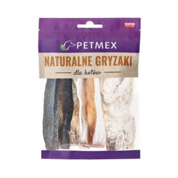 Opakowanie gryzaków dla kotów - uszy królicze z futrem