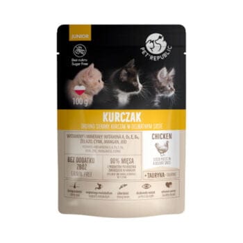 Saszetka mokrej karmy z kurczakiem dla kota młodego