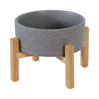 Szara miska ceramiczna dla psa