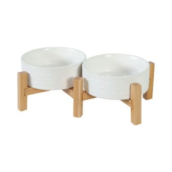 Podwójne miski ceramiczne dla psa