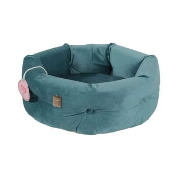 Ciemnozielone legowisko dla kota