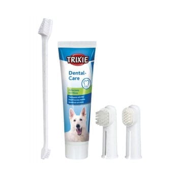 Szczoteczka, nakładki na zęby i pasta do zębów dla psa