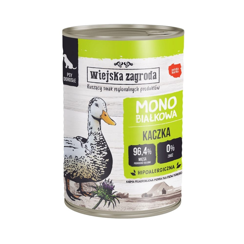 Puszka mokrej karmy z kaczką dla psa