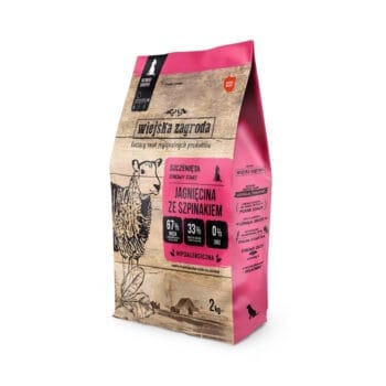 Opakowanie suchej karmy jagnięcina ze szpinakiem dla szczeniaka