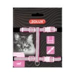 Różowe szelki dla kota