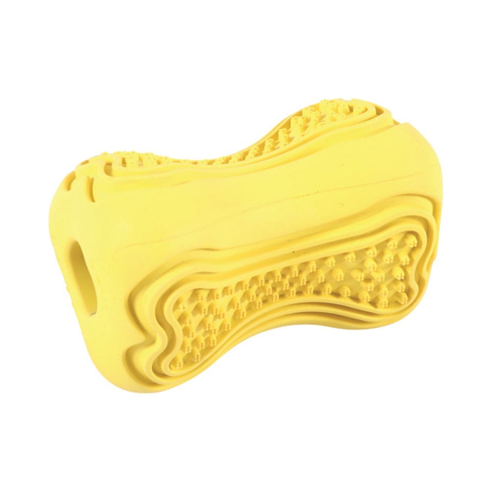 Żółta zabawka kauczukowa dla psa wytrzymała