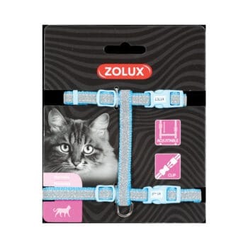 Niebieskie szelki dla kota