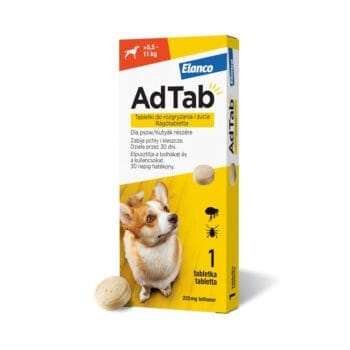 Opakowanie z tabletką na pchły i kleszcze dla psa