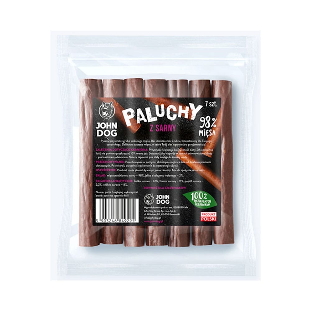 Opakowanie paluchów z sarny dla psa