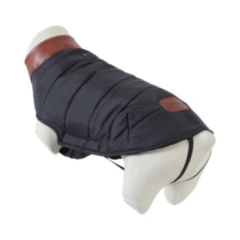 Kurtka puchowa dla psa czarna L