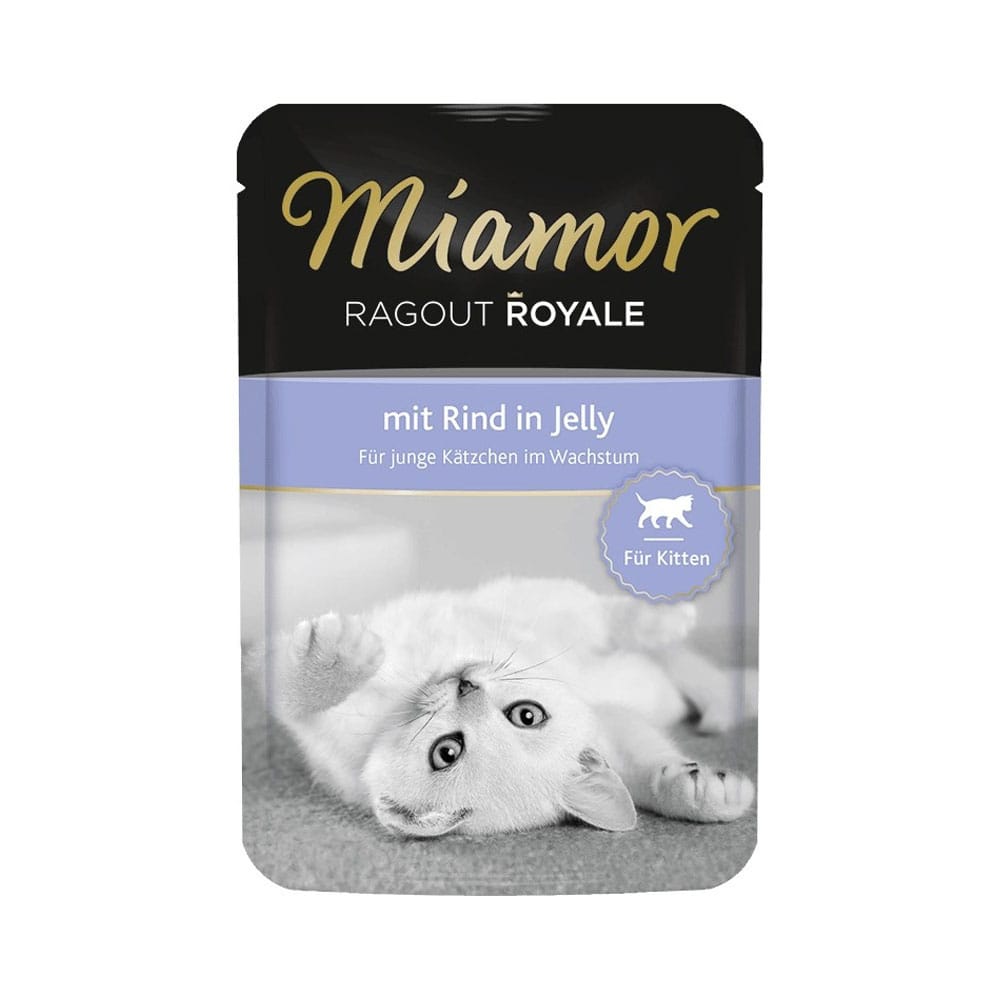 Saszetka mokrej karmy dla kota młodego z wołowiną