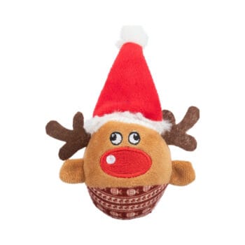 Pluszowy renifer zabawka dla kota