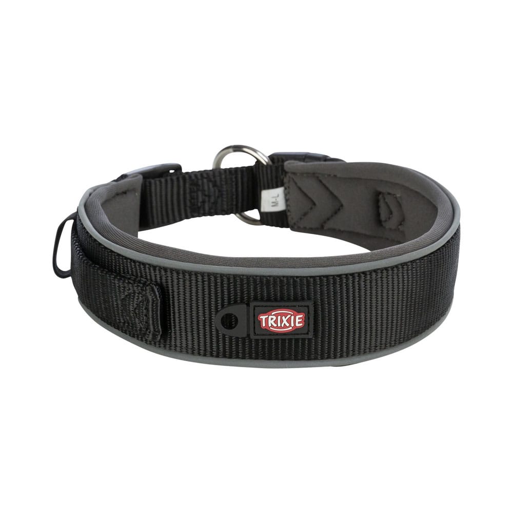 Grafitowa obroża dla dużego psa