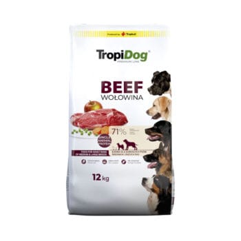 Karma sucha z wołowiną dla psa dorosłego