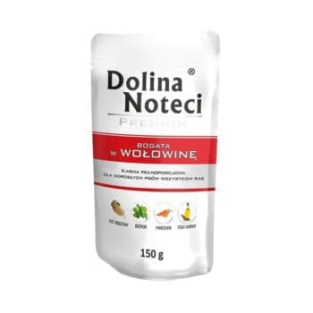 Saszetka mokrej karmy z wołowiną dla psa dorosłego