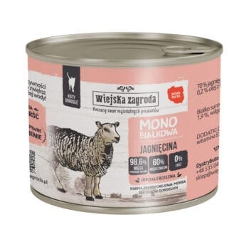 Puszka mokrej karmy z jagnięciną dla kota dorosłego