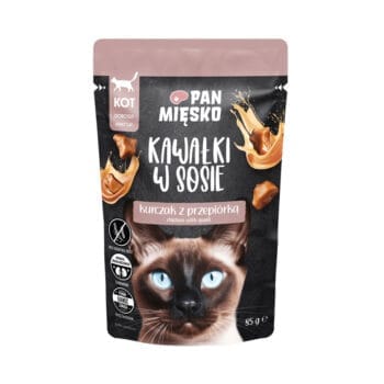 Saszetka karmy mokrej dla kota dorosłego kurczak z przepiórką