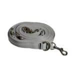 Smycz szara przepinana 5 m dla średniego psa