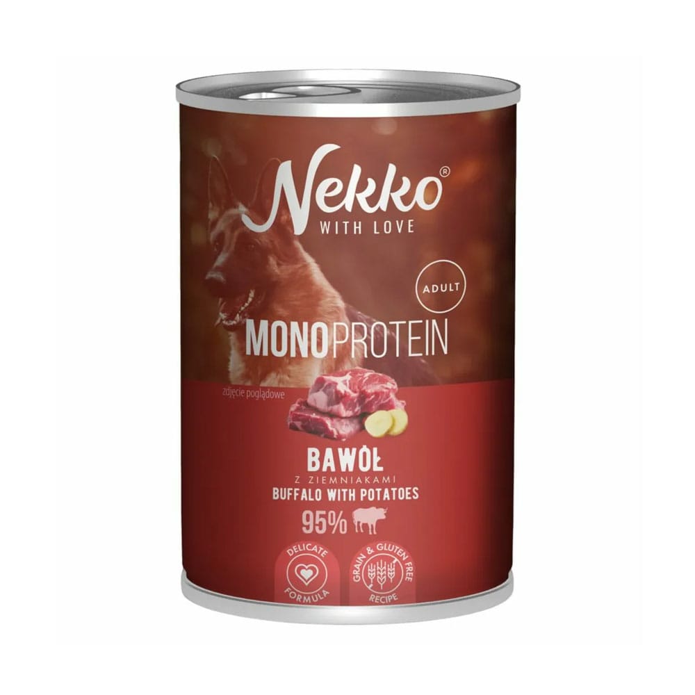 5901947634509-1 Puszka karmy mokrej z bawołem i ziemniakami dla psa dorosłego