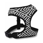 Szelki biało-czarne w paski dla psa