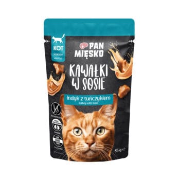 Saszetka dla kota z indykiem i tuńczykiem