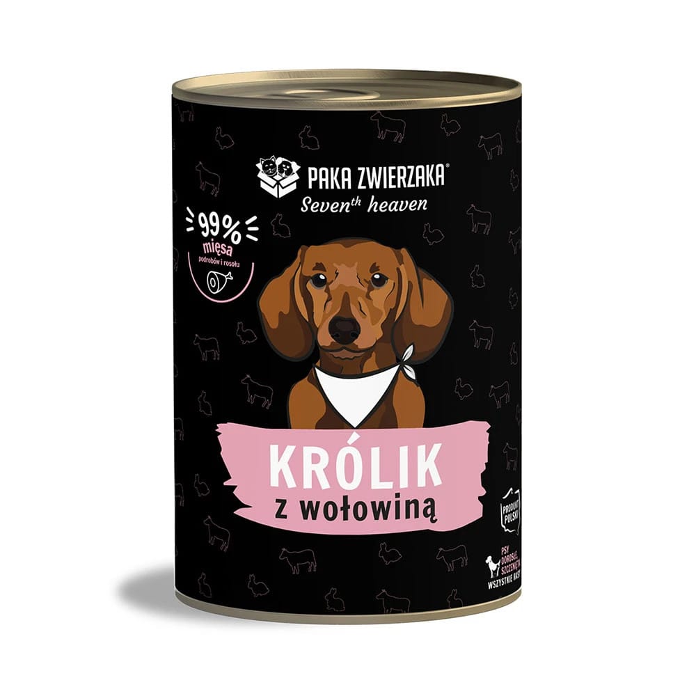 437cd8d6-04e9-4183-beee-d64e1590c514-main.jpg Paka Zwierzaka karma mokra królik z wołowiną 400g