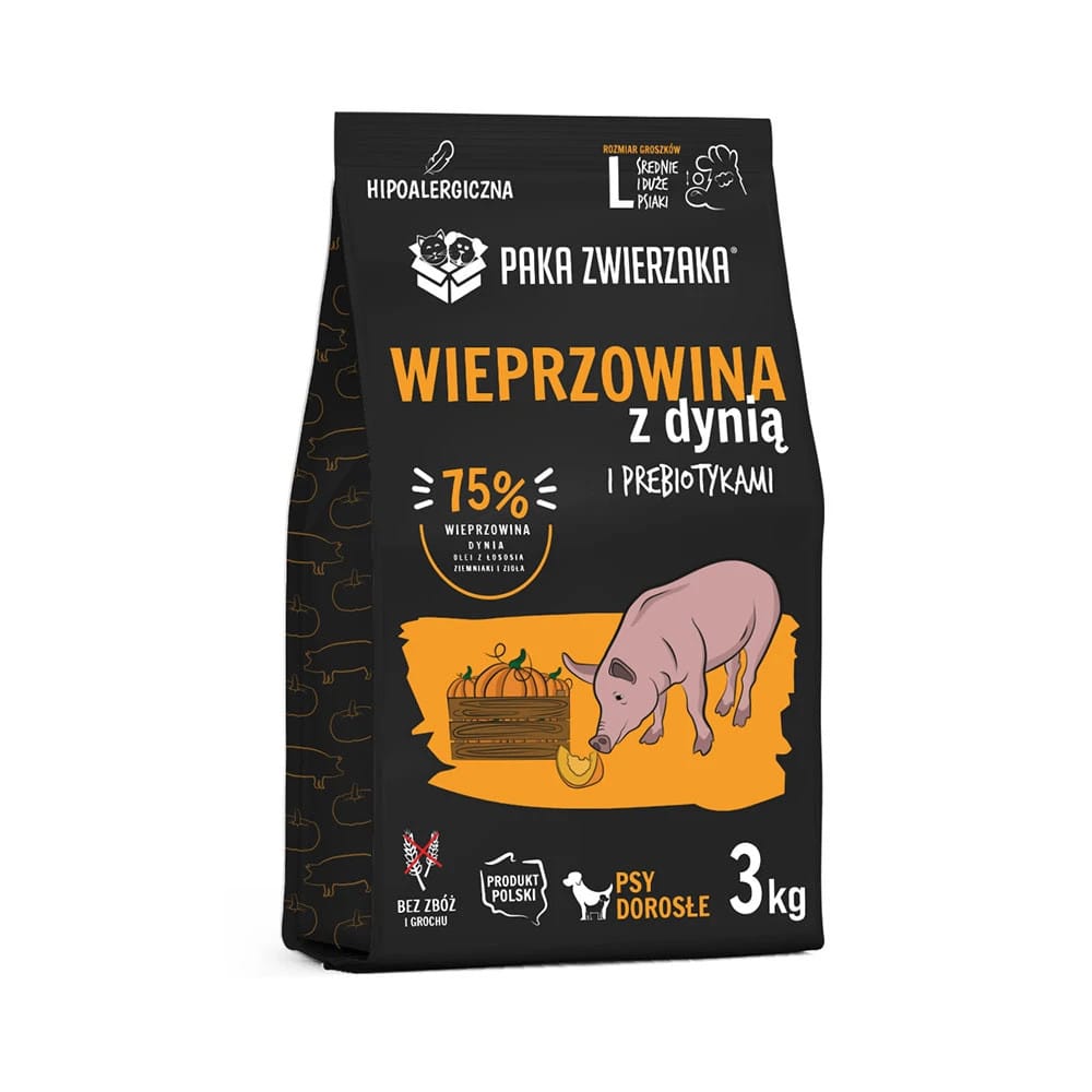 Paka Zwierzaka wieprzowina z dynią 3kg dla psa dorosłego