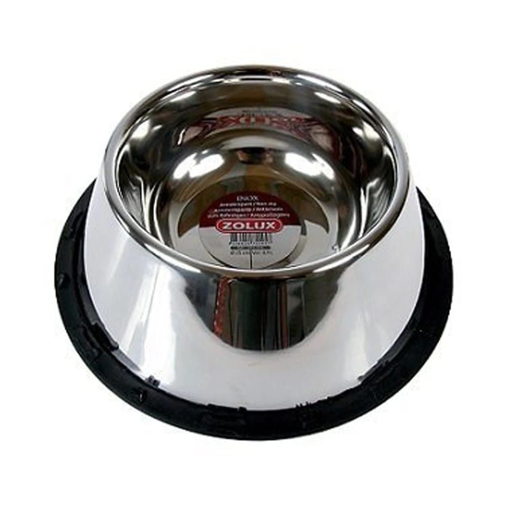 Zolux Miska dla spaniela na gumie ze stali nierdzewnej INOX 24cm/0,95l