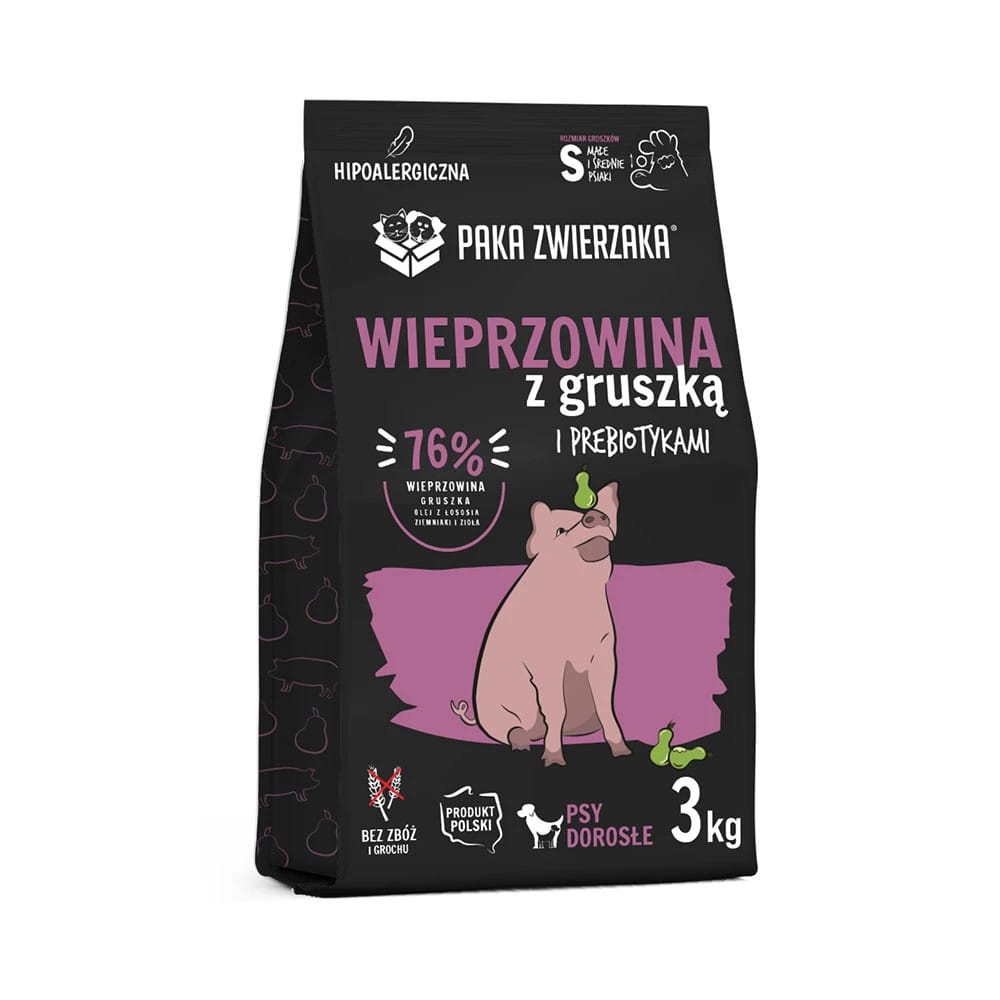 Paka Zwierzaka wieprzowina z gruszką 3kg dla psa dorosłego