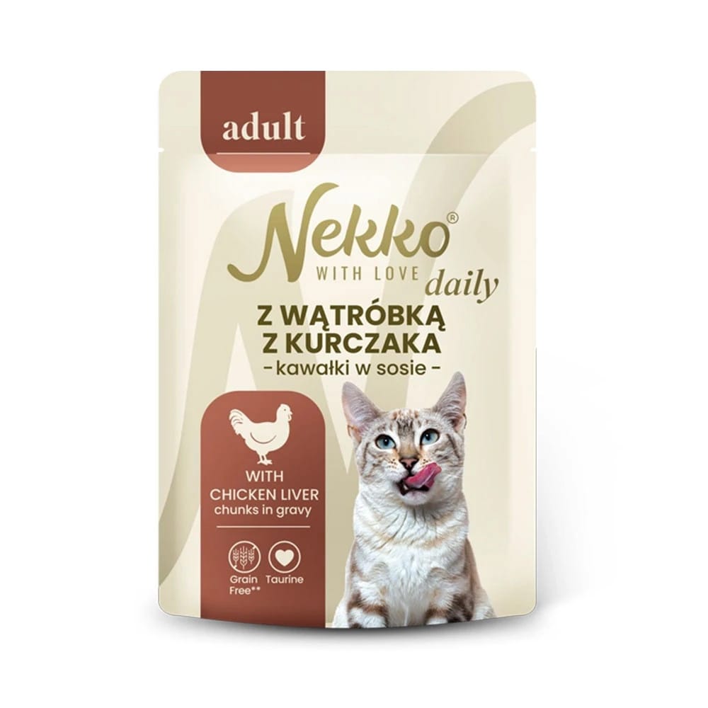 Nekko saszetka dla kota wątróbka z kurczaka dla kota dorosłego
