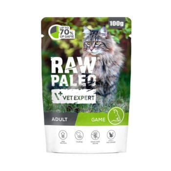 Vet Expert | Raw Paleo | Karma mokra saszetka - dziczyzna | Kot dorosły | 100g