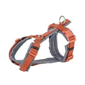 Trixie | Premium trekking szelki dla psa (rdzawe/grafit)  M | 53-64 cm/20 mm