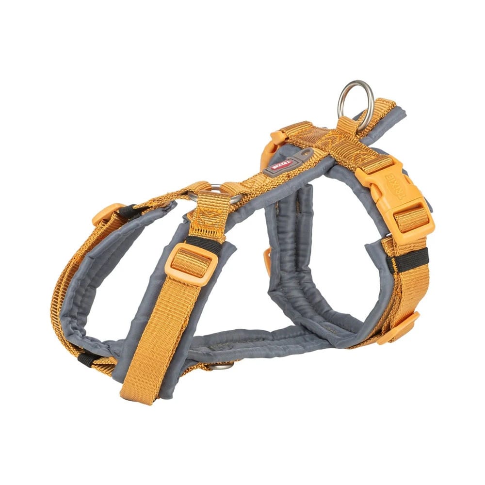 Trixie Premium trekking szelki dla psa (curry/grafit) S | 36-44 cm/15 mm