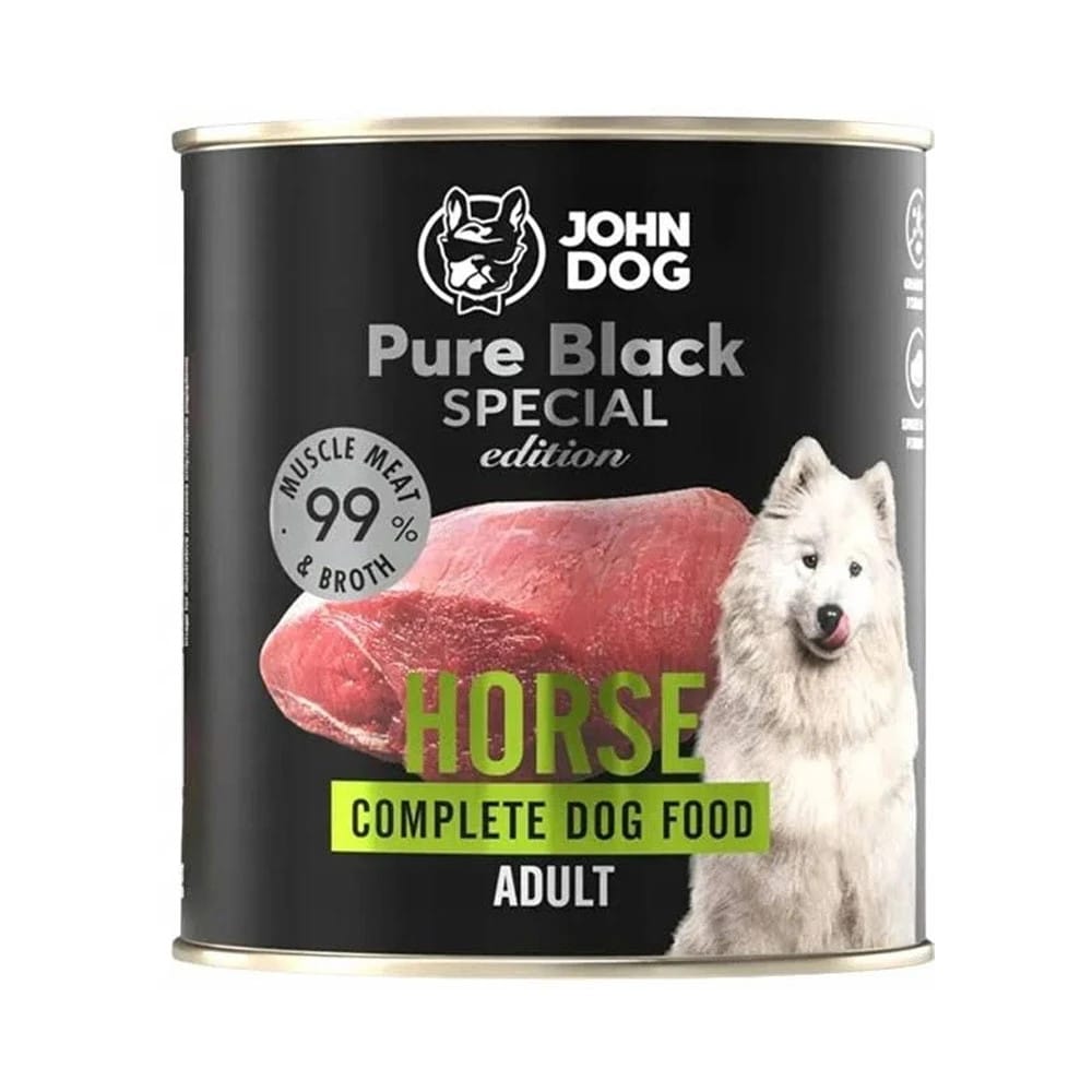 John Dog | Pure Black Special Edition | Karma mokra - konina | Pies dorosły | 800g